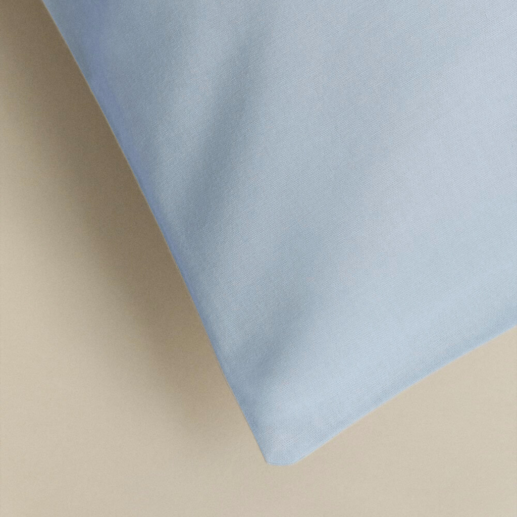 Kussensloop Slaapmaatje licht blauw katoenperkal los