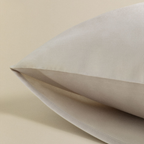 Kussenslopen zand beige katoensatijn set per 2