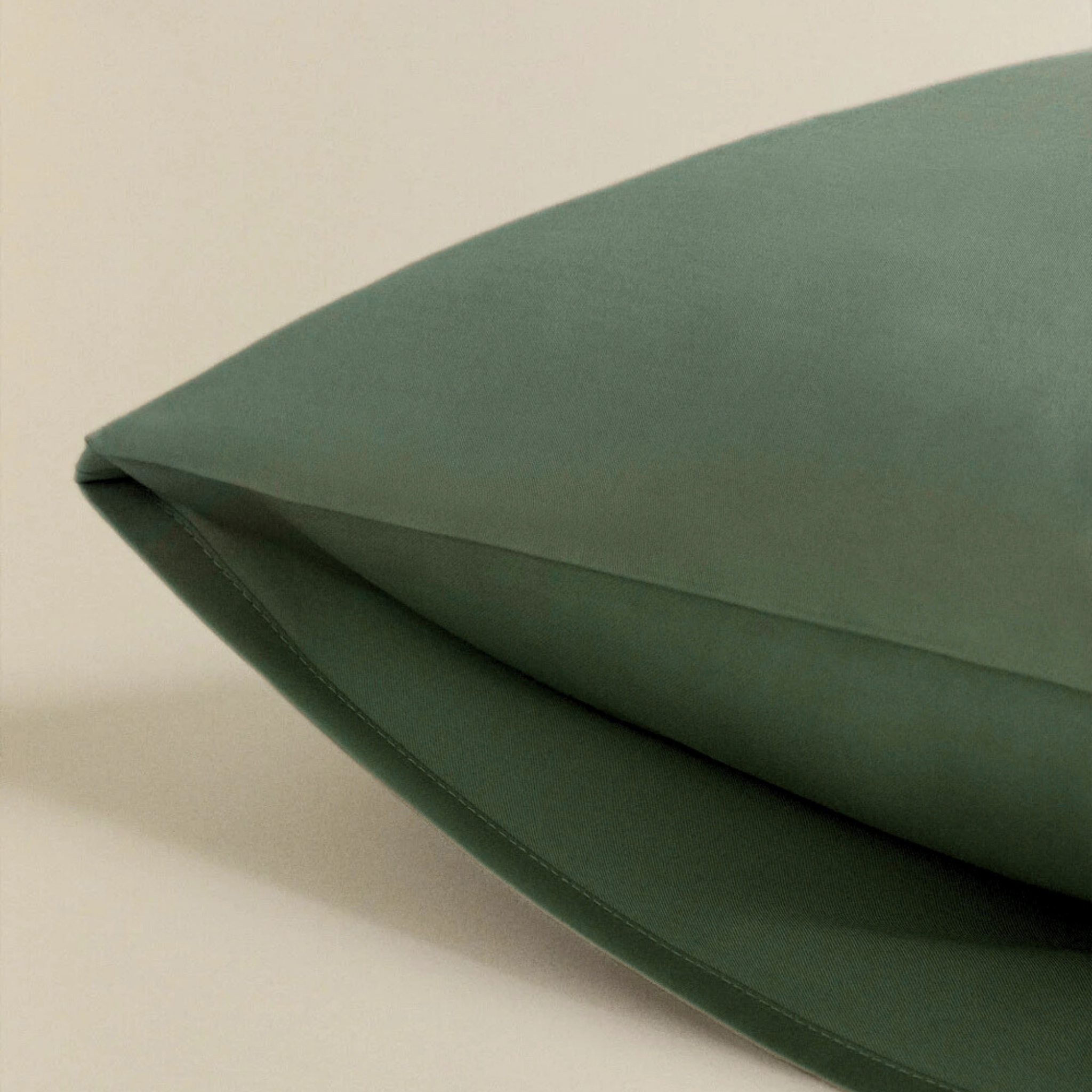 Dekbedovertrek met rits olijf groen katoen satijn – 300TC