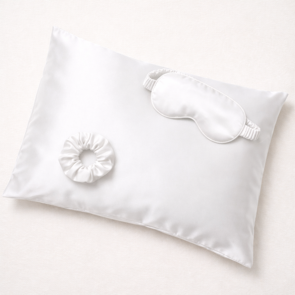 Zijde-set licht beige