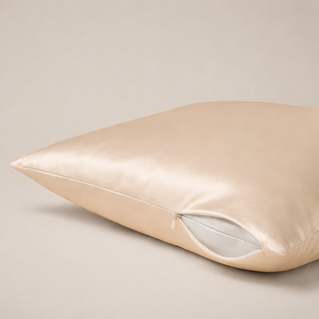 Zijde-set licht beige