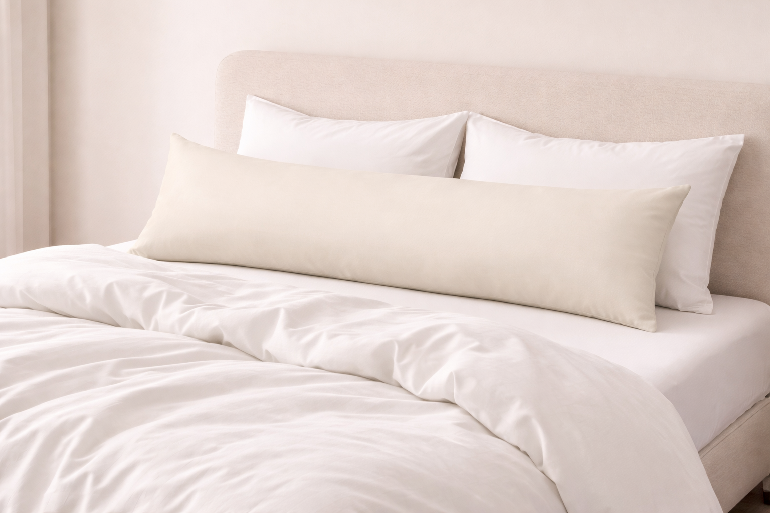 Kussensloop Slaapmaatje zand beige katoensatijn los