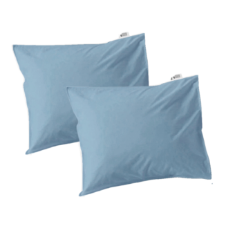 Muné Bedding kussenslopen set per 2 katoen perkal blauw