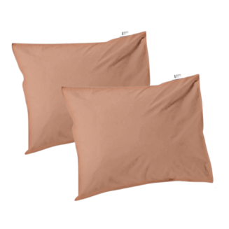 Muné Bedding kussenslopen set per 2 katoen perkal terracotta