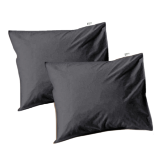 Muné Bedding kussenslopen set per 2 katoen perkal antraciet