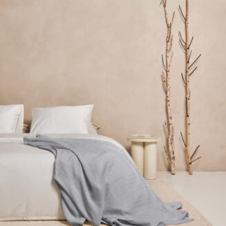 Bamboe deken plaid grijs