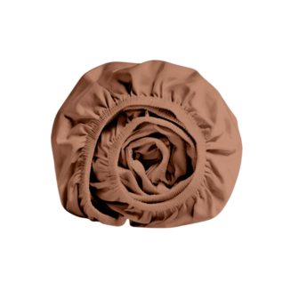 Hoeslaken katoen perkal terracotta - 200 TC
